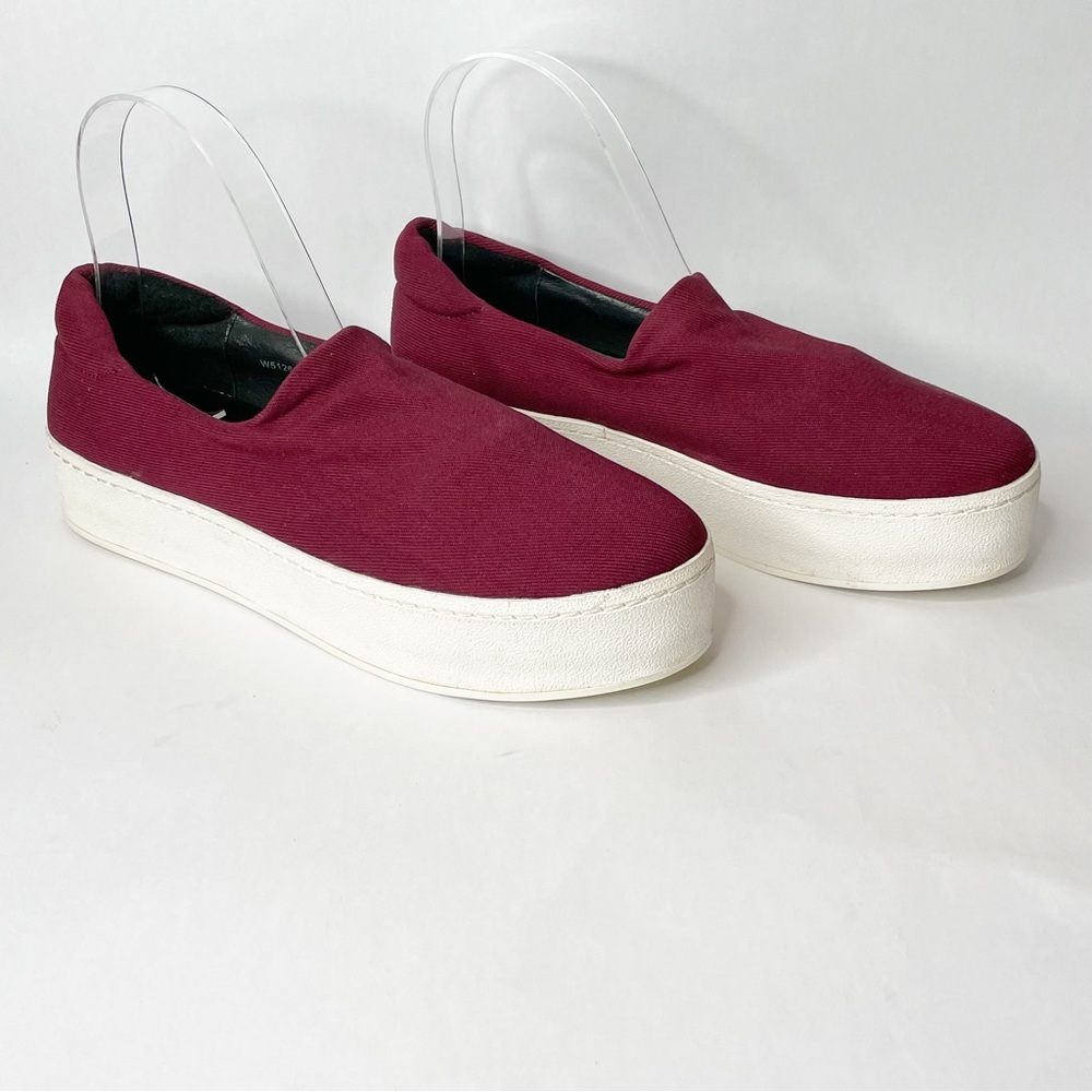 Opening Ceremony Stretch-Woven Slip-On Mahogany Platform Sneaker